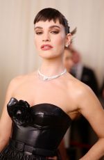 LILY JAMES at 2023 Met Gala Celebrating Karl Lagerfeld: A Line of Beauty in New York 05/01/2023