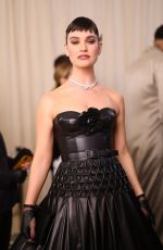 LILY JAMES at 2023 Met Gala Celebrating Karl Lagerfeld: A Line of Beauty in New York 05/01/2023