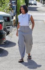 LORI HARVEY Leaves Community Goods Cafe on Melrose Place in West Hollywood 05/06/2023
