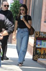 LUCY HALE at Alfred Coffee with a Friend in Los Angeles 05/22/2023