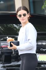 LUCY HALE Grabs a Drink from Bluestone Coffee in Los Angeles 05/14/2023