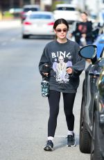 LUCY HALE Leaves a Workout in Los Angeles 05/07/2023