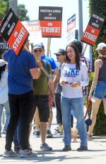 MADELEINE STOWE Supports WGA Strike at Paramount in Los Angeles 05/17/2023