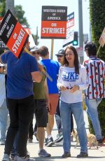 MADELEINE STOWE Supports WGA Strike at Paramount in Los Angeles 05/17/2023