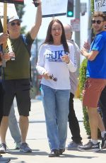 MADELEINE STOWE Supports WGA Strike at Paramount in Los Angeles 05/17/2023