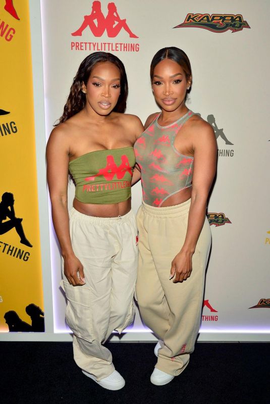 MALIKA and KHADIJAH HAQQ at PrettyLittleThing x Kappa Launch Party at Sunset Room Hollywood 05/09/2023