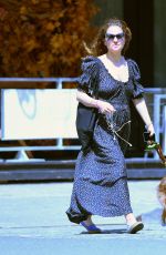 MARGARITA LEVIEVA Out with Her Dog in New York 05/08/2023