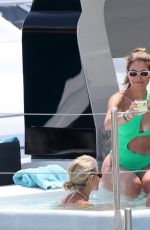 MARIA MENOUNOS in Swimsuit at a Yacht in Mykonos 05/27/2023