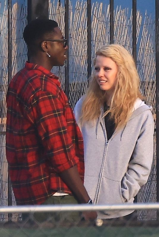 MIA GOTH and Moses Sumney on the Set of MaXXXine in Los Angeles 05/10/2023