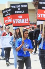 MINDU KALING Support WGA Strike Day 4 at Paramount Studios in Hollywood 05/05/2023