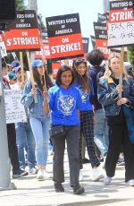 MINDU KALING Support WGA Strike Day 4 at Paramount Studios in Hollywood 05/05/2023
