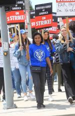 MINDU KALING Support WGA Strike Day 4 at Paramount Studios in Hollywood 05/05/2023