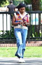 MINDY KALING Out at a Park in Los Angeles 05/21/2023