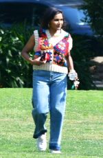 MINDY KALING Out at a Park in Los Angeles 05/21/2023