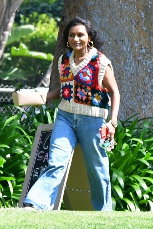 MINDY KALING Out at a Park in Los Angeles 05/21/2023