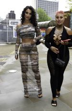 NADIA POINTING Out with a Friend in Manchester 04/30/2023