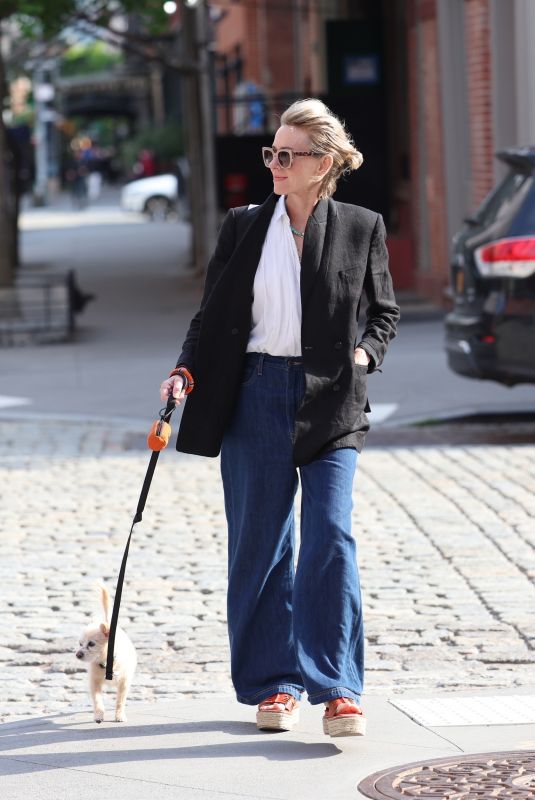 NAOMI WATSS Walks Her Dog Out in New York 05/09/2023