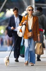 NAOMI WATTS Out Shopping with He Dog in New York 05/16/2023