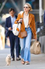 NAOMI WATTS Out Shopping with He Dog in New York 05/16/2023