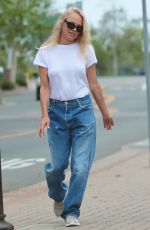 PAMELA ANDERSON in a Baggy Denim Out at Malibu Country Mart 05/19/2023