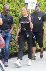 PAULA PATTON Shows Her Support at WGA Strike at Paramount Studios in Los Angeles 05/10/2023
