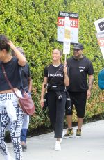 PAULA PATTON Shows Her Support at WGA Strike at Paramount Studios in Los Angeles 05/10/2023