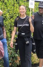 PAULA PATTON Shows Her Support at WGA Strike at Paramount Studios in Los Angeles 05/10/2023