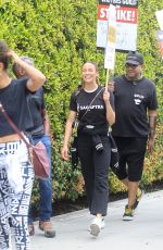 PAULA PATTON Shows Her Support at WGA Strike at Paramount Studios in Los Angeles 05/10/2023