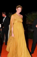 Pregnant KARLIE KLOSS Arrives at Indiana Jones Beach Party in Cannes 05/18/2023