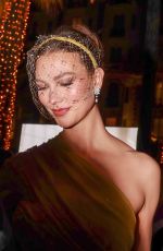 Pregnant KARLIE KLOSS Arrives at Indiana Jones Beach Party in Cannes 05/18/2023