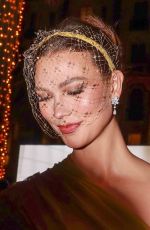 Pregnant KARLIE KLOSS Arrives at Indiana Jones Beach Party in Cannes 05/18/2023