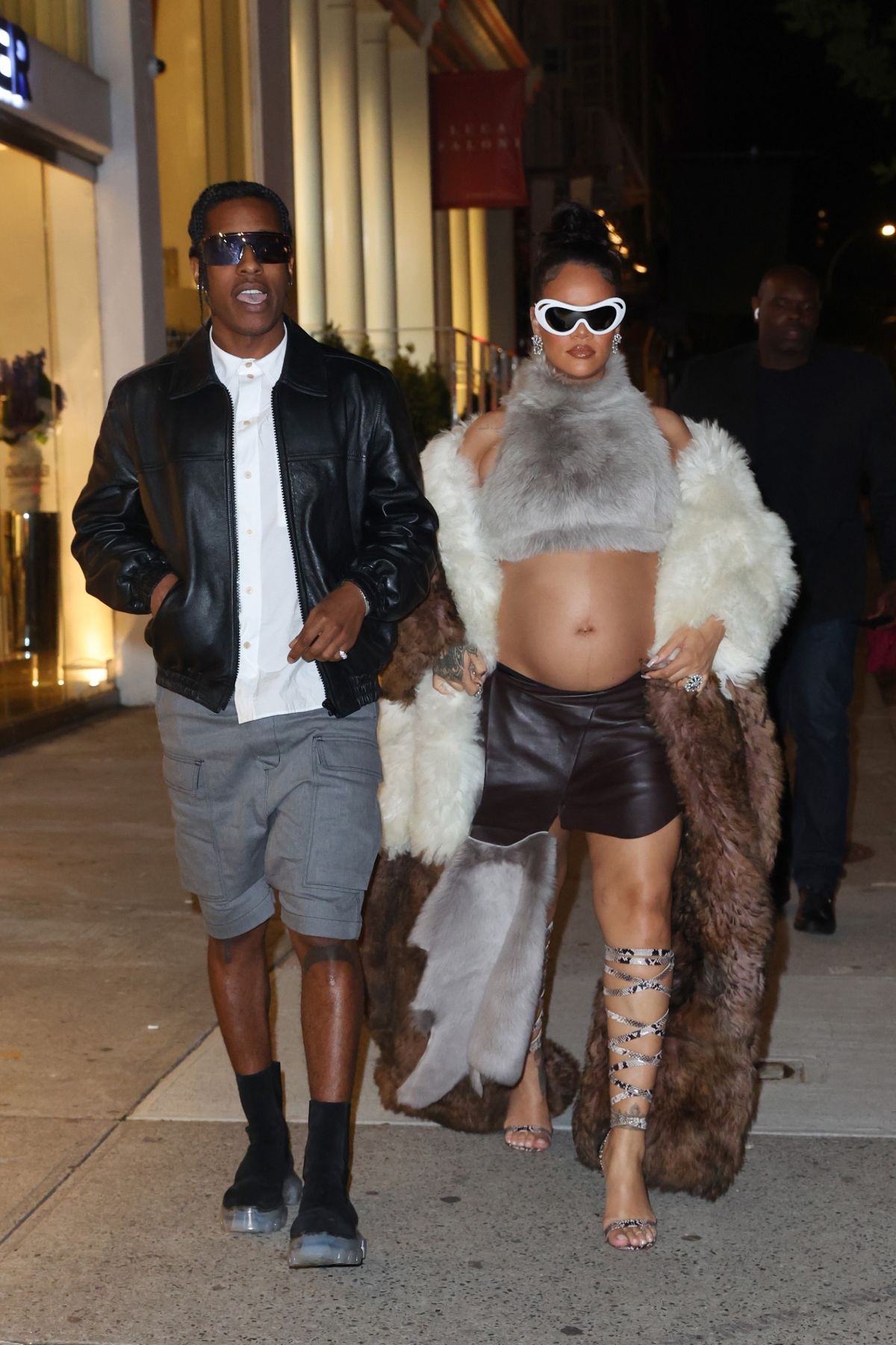 Pregnant RIHANNA and A$AP Rocky on a Date Night at Cipriani New York 05 ...
