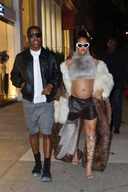 Pregnant RIHANNA and A$AP Rocky on a Date Night at Cipriani New York 05/05/2023