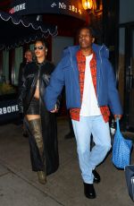 Pregnant RIHANNA and A$AP Rocky Out for Dinner Date at Carbone in New York 05/03/2023