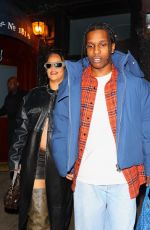 Pregnant RIHANNA and A$AP Rocky Out for Dinner Date at Carbone in New York 05/03/2023