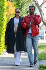 Pregnant RIHANNA and ASAP Rocky at Cha Cha Matcha in West Hollywood 05/10/2023