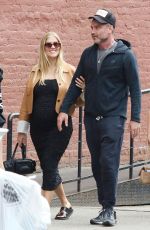 Pregnant TAYLOR NEISEN and Liev Schreiber Out in New York 05/21/2023