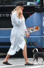 Pregnant TAYLOR NEISEN Out with Her Dog in New York 05/25/2023