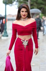 PRIYANKA CHOPRA Arrives at Bulgari Mediterranea High Jewelry Event at Palazzo Ducale in Venice 05/16/2023