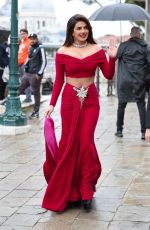 PRIYANKA CHOPRA Arrives at Bulgari Mediterranea High Jewelry Event at Palazzo Ducale in Venice 05/16/2023