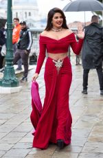 PRIYANKA CHOPRA Arrives at Bulgari Mediterranea High Jewelry Event at Palazzo Ducale in Venice 05/16/2023