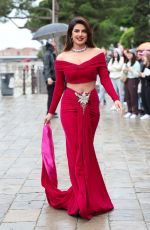 PRIYANKA CHOPRA Arrives at Bulgari Mediterranea High Jewelry Event at Palazzo Ducale in Venice 05/16/2023