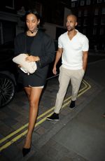 ROCHELLE HUMES Arrives at Chiltern Firehouse in London 05/12/2023
