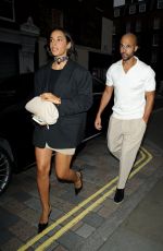 ROCHELLE HUMES Arrives at Chiltern Firehouse in London 05/12/2023