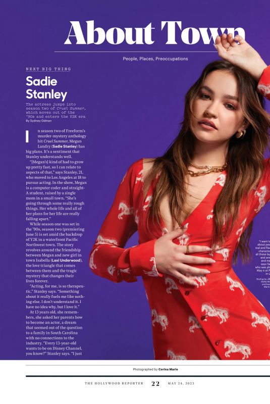 SADIE STANLEY in The Hollywood Reporter, May 2023