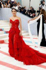 SALMA HAYEK at 2023 Met Gala Celebrating Karl Lagerfeld: A Line of Beauty in New York 05/01/2023