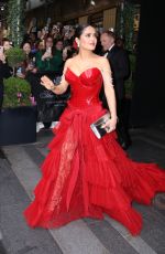 SALMA HAYEK Heading to Met Gala in New York 05/01/2023