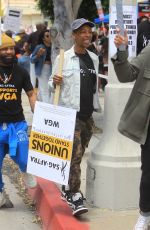 SAMIRA WILEY Supporting WGA Strike at Paramount in Los Angeles 05/10/2023