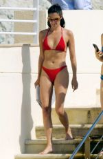 SARA SAMPAIO in a Red Bikini at Hotel Eden Roc 05/23/2023