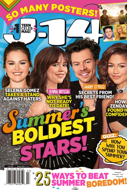 SELENA GOMEZ, ZENDAYA and JENNA ORTEGA in J-14 Magazine, July 2023